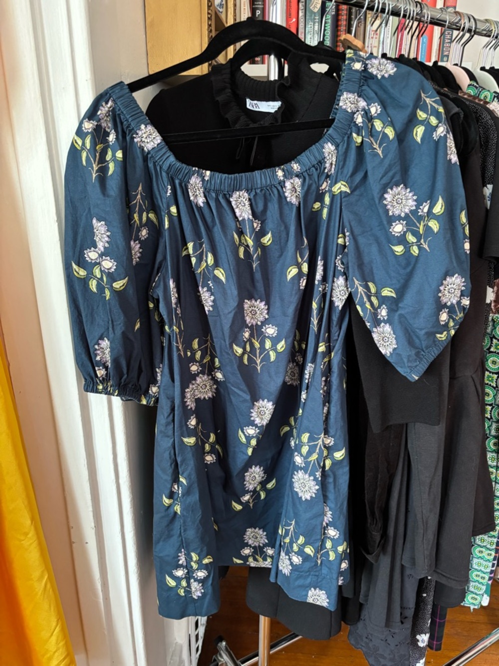 Old Navy Navy Blue Floral Mini Dress